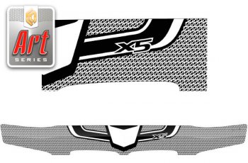 Дефлектор капота CA-Plastic Exclusive BMW X5  E70 (2006-2010) дорестайлинг (Art белая)