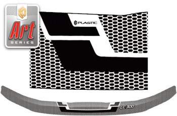 Дефлектор капота CA-Plastic exclusive Toyota Land Cruiser  J300 (2021-2025) дорестайлинг (серия Art чёрная)