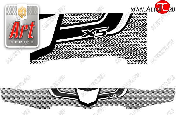 3 199 р. Дефлектор капота CA-Plastic  BMW X5  E53 (2003-2006) рестайлинг (Art графит)  с доставкой в г. Пермь