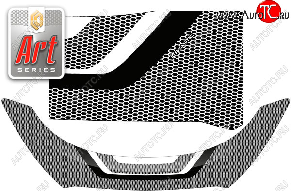 2 879 р. Дефлектор капота CA-Plastic Exclusive  Hyundai IX35  LM (2009-2018) дорестайлинг, рестайлинг (Art графит)  с доставкой в г. Пермь