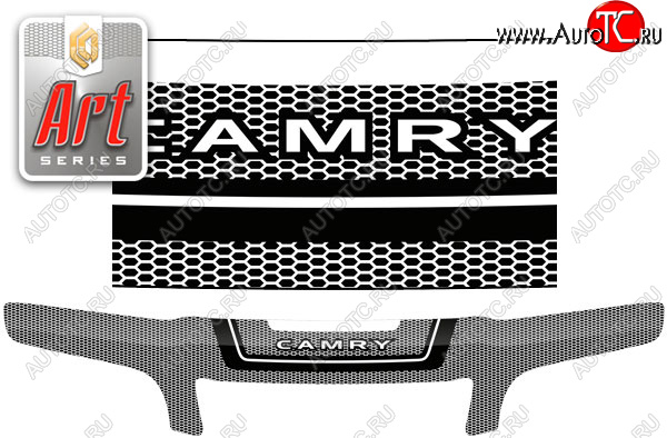 2 479 р. Дефлектор капота CA-Plastic  Toyota Camry  V40 (1994-1998) (Art серебро)  с доставкой в г. Пермь