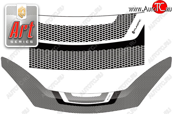 2 479 р. Дефлектор капота CA-Plastic  Renault Sandero  (BS) (2009-2014) (Art серебро)  с доставкой в г. Пермь
