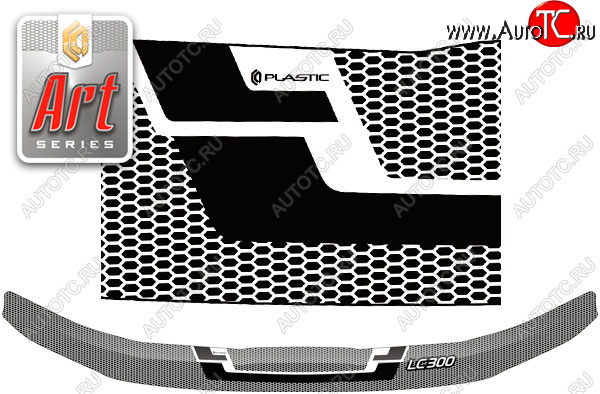 3 199 р. Дефлектор капота CA-Plastic exclusive  Toyota Land Cruiser  J300 (2021-2025) дорестайлинг (серия Art серебро)  с доставкой в г. Пермь