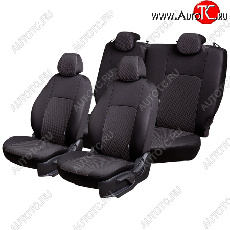 5 899 р. Renault Duster -1, с 01.2010 Renault Sandero -1, с 12.2009, ЦЗС, 2П+1Г ДУБЛИН  Жаккард Чёрный  Стежок Серый  201331  с доставкой в г. Пермь