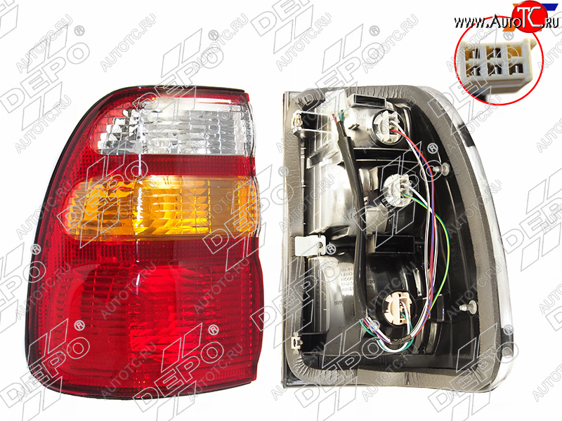 4 549 р. Левый фонарь задний DEPO Toyota Land Cruiser 100 1-ый рестайлинг (2002-2005)  с доставкой в г. Пермь