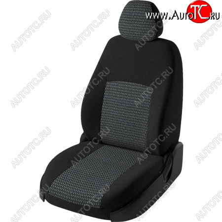 5 999 р. Чехлы сидений Lord Autofashion Дублин (жаккард, 60/40, раздельное заднее спинка, 3Г-образ. подголовника) Лада XRAY (2016-2022) (Чёрный, зигзаг)  с доставкой в г. Пермь