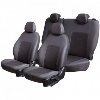 6 349 р. Чехлы сидений Lord Autofashion Дублин (жаккард, 60/40, раздельная задняя спинка, 2П+2Г-образ. подголовника) Лада Приора 2172 хэтчбек дорестайлинг (2008-2014) (Серый, стежок серый)  с доставкой в г. Пермь. Увеличить фотографию 3