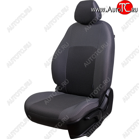 5 999 р. Чехлы сидений Lord Autofashion Дублин (жаккард, 60/40, раздельная задняя спинка, 3Г-образ. подголовника, без подлокотника) Лада Веста 2180 седан дорестайлинг (2015-2023) (Серый, Сеул серый)  с доставкой в г. Пермь