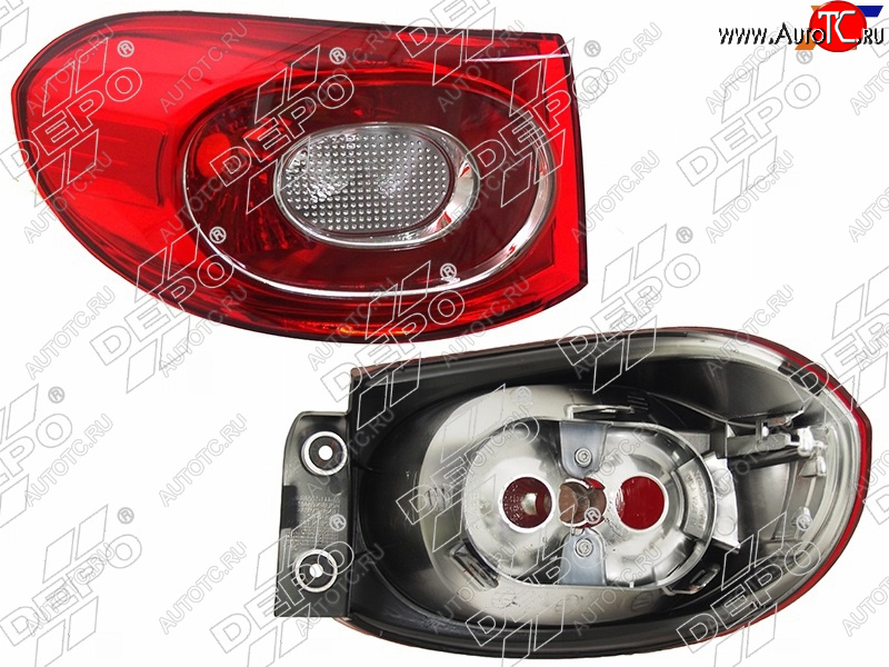 8 699 р. Левый фонарь задний DEPO Volkswagen Tiguan NF дорестайлинг (2006-2011)  с доставкой в г. Пермь