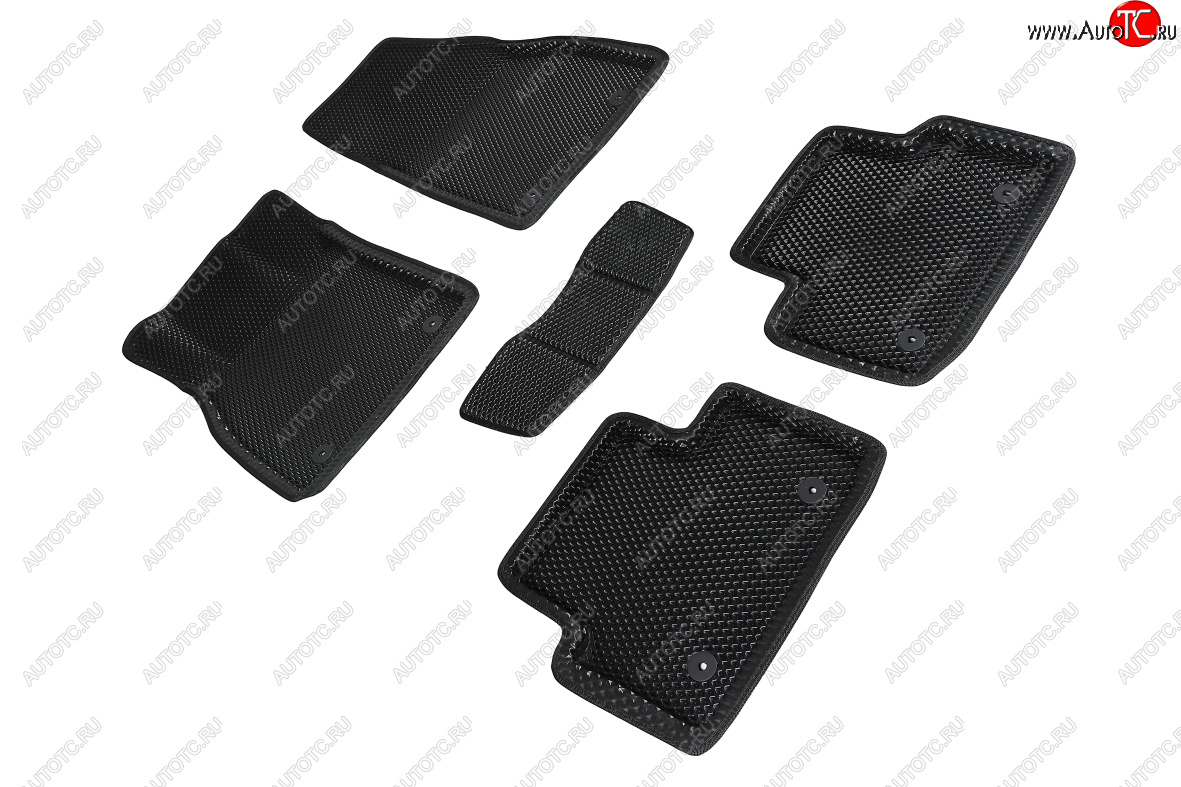 5 699 р. Коврики в салон EVA (3D, ромб, чёрные) Seintex Chevrolet Malibu 8 (2013-2015)  с доставкой в г. Пермь