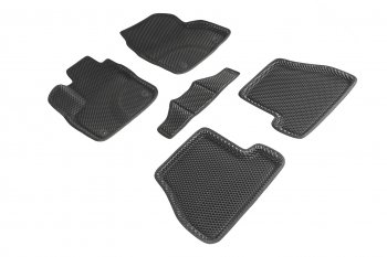 5 399 р. Коврики в салон EVA (МКПП, 3D, ромб, чёрные) Seintex Ford Focus 3 седан дорестайлинг (2011-2015)  с доставкой в г. Пермь. Увеличить фотографию 2