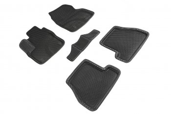 5 399 р. Коврики в салон EVA (МКПП, 3D, ромб, чёрные) Seintex Ford Focus 3 седан рестайлинг (2014-2019)  с доставкой в г. Пермь. Увеличить фотографию 2