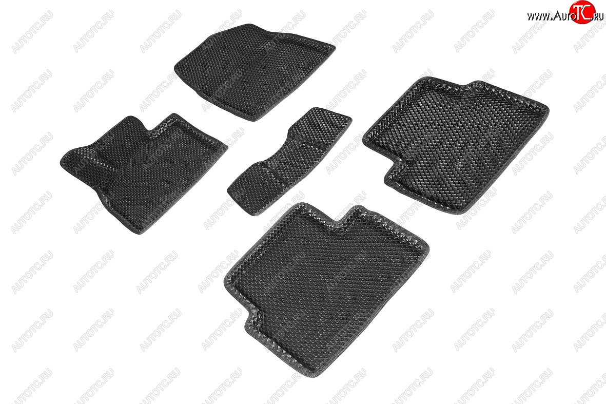 5 399 р. Коврики в салон EVA (3D, ромб, чёрные) Seintex Mazda 3/Axela BM рестайлинг, хэтчбэк (2016-2019)  с доставкой в г. Пермь