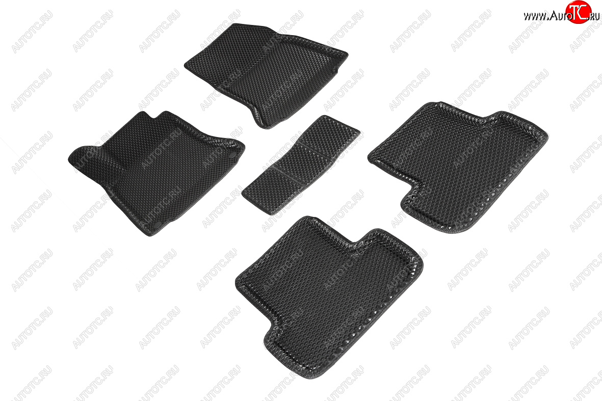 6 299 р. Коврики в салон EVA (3D, ромб, чёрные) Seintex  Mercedes-Benz A class  W176 (2012-2015) дорестайлинг, хэтчбэк 5 дв.  с доставкой в г. Пермь