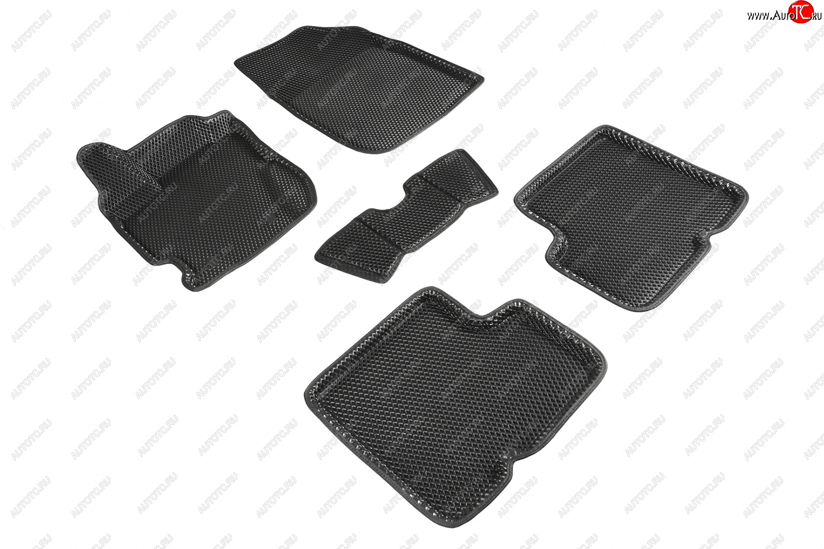 5 399 р. Коврики в салон EVA (3D, ромб, чёрные) Seintex Renault Duster HS рестайлинг (2015-2021)  с доставкой в г. Пермь