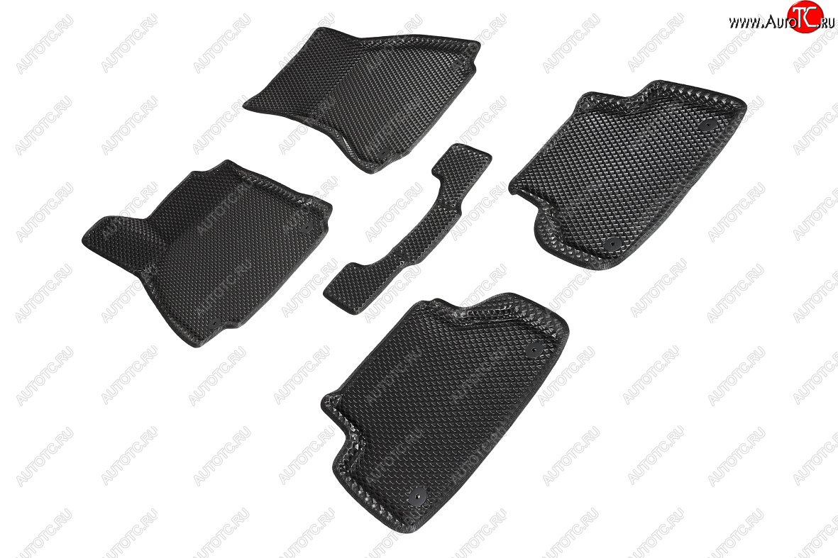 5 699 р. Коврики в салон EVA (3D, ромб, чёрные) Seintex Audi A4 B9 дорестайлинг,седан (2016-2020)  с доставкой в г. Пермь