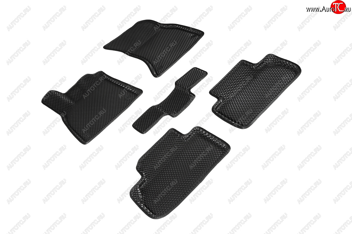 5 699 р. Коврики в салон EVA (3D, ромб, чёрные) Seintex  Audi Q5  FY (2020-2022) рестайлинг  с доставкой в г. Пермь