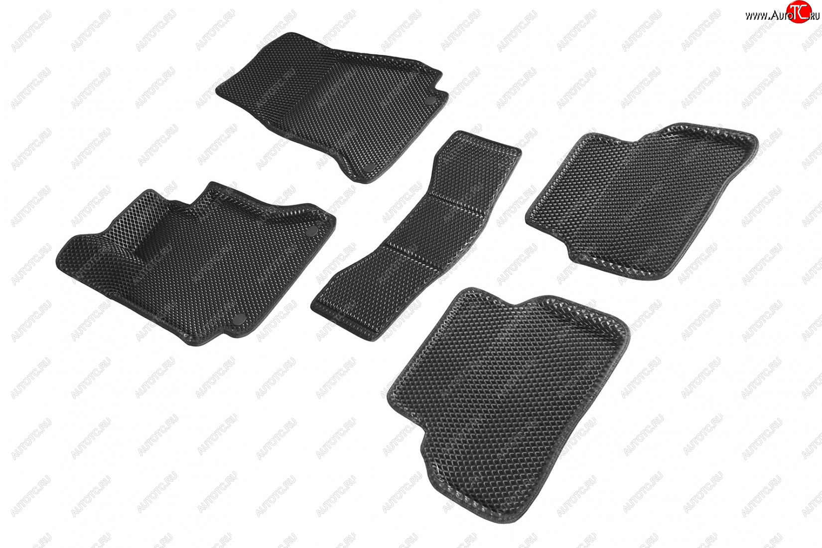 6 299 р. Коврики в салон EVA (3D, ромб, чёрные) Seintex  Mercedes-Benz C-Class  W205 (2015-2025) дорестайлинг седан, рестайлинг седан  с доставкой в г. Пермь