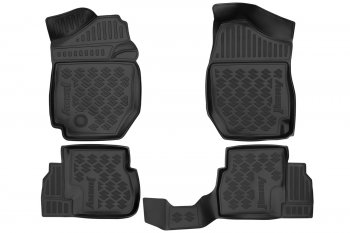2 969 р. Коврики 3D в салон подходят для SUZUKI Jimny JB64 2018-, 4шт. (полиуретан)  Сузуки Джимни SUZUKI 990nf-78r61-000  с доставкой в г. Пермь. Увеличить фотографию 1