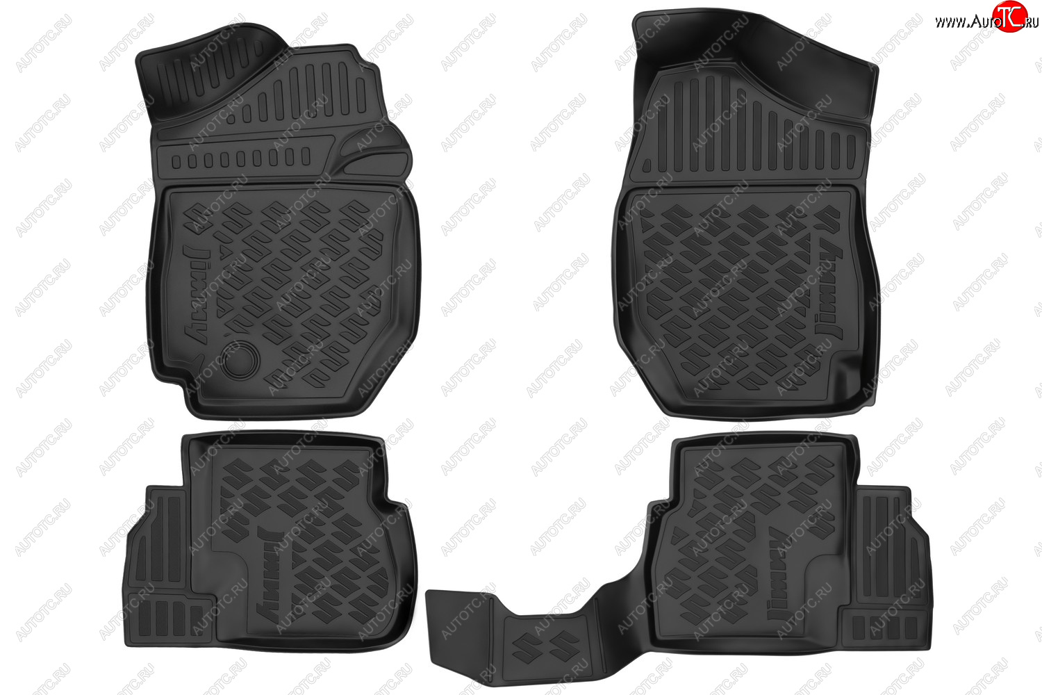 2 969 р. Коврики 3D в салон подходят для SUZUKI Jimny JB64 2018-, 4шт. (полиуретан)  Сузуки Джимни SUZUKI 990nf-78r61-000  с доставкой в г. Пермь
