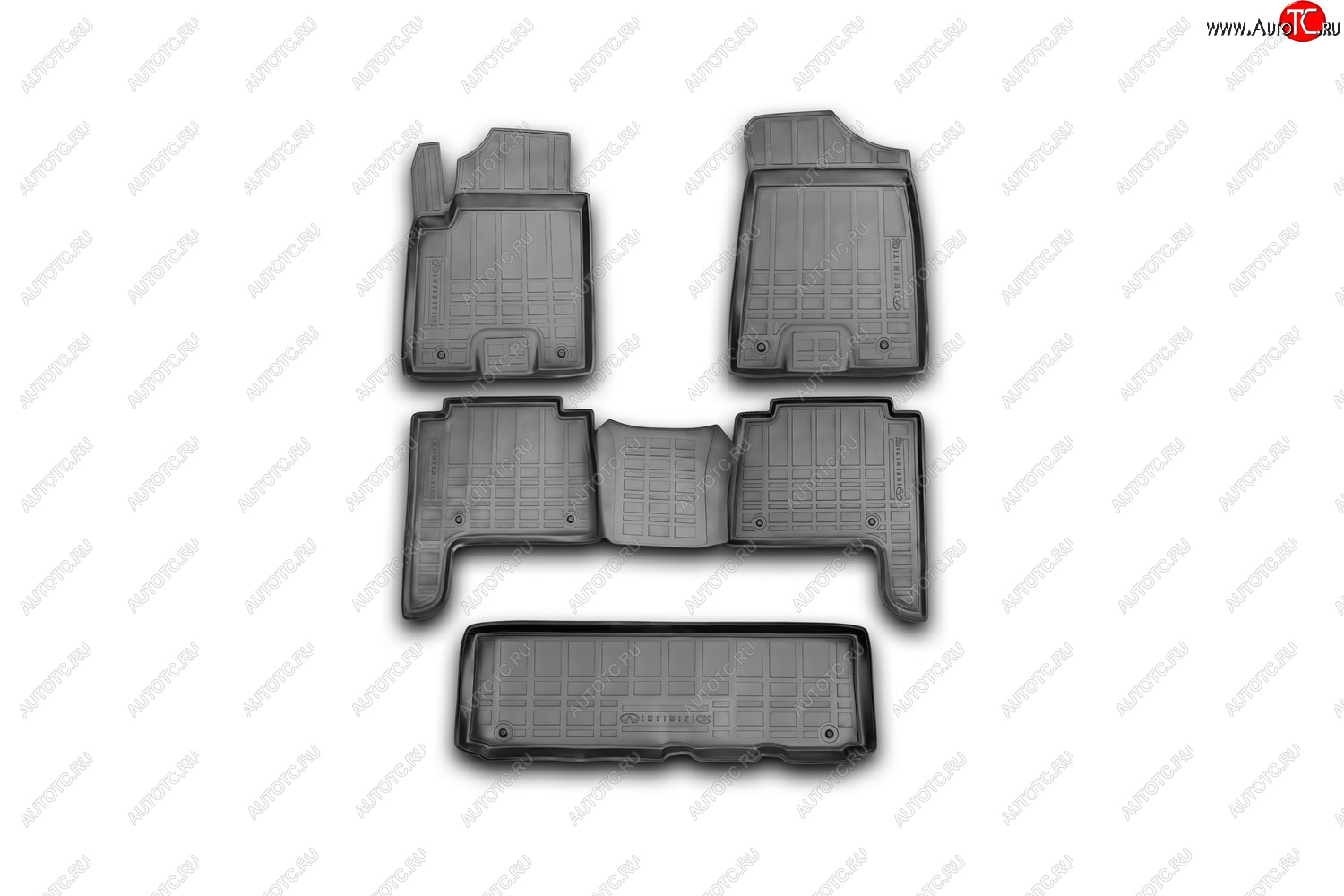 2 199 р. Комплект ковриков в салон (полиуретан, чёрные) INFINITI INFINITI QX56 Z62 (2010-2013)  с доставкой в г. Пермь