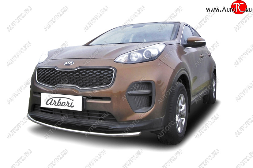 25 649 р. Защита переднего бампера (диаметр 42 мм) Arbori  KIA Sportage  4 QL (2016-2018) дорестайлинг  с доставкой в г. Пермь