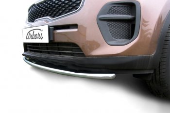 25 649 р. Защита переднего бампера (диаметр 42 мм) Arbori  KIA Sportage  4 QL (2016-2018) дорестайлинг  с доставкой в г. Пермь. Увеличить фотографию 2