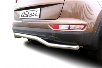 17 499 р. Защита заднего бампера (диаметр 57 мм) Arbori  KIA Sportage  4 QL (2016-2018) дорестайлинг  с доставкой в г. Пермь. Увеличить фотографию 2