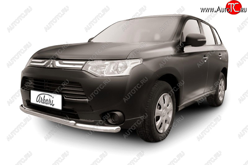 21 999 р. Защита переднего бампера двойная (диаметр 57+42 мм) Arbori  Mitsubishi Outlander  GF (2012-2014) дорестайлинг  с доставкой в г. Пермь