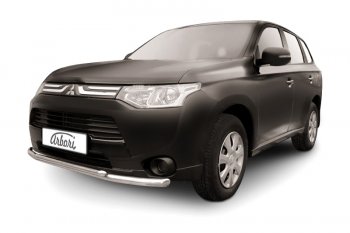 Защита переднего бампера двойная (диаметр 57+42 мм) Arbori Mitsubishi Outlander  GF (2014-2016) 1-ый рестайлинг