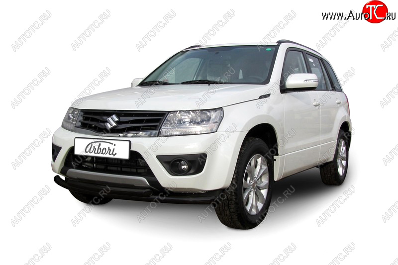 13 349 р. Защита переднего бампера двойная (диаметр 57+57 мм) Arbori Suzuki Grand Vitara JT 5 дверей 2-ой рестайлинг (2012-2016)  с доставкой в г. Пермь