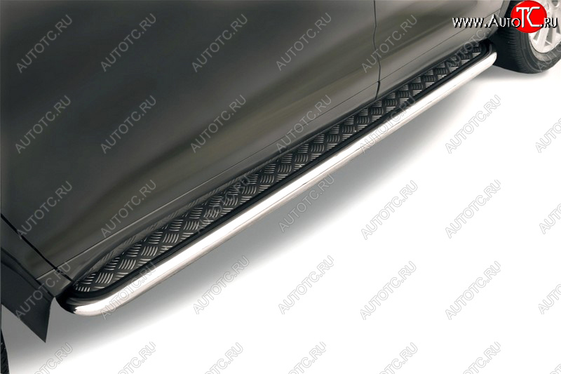 38 599 р. Защита порогов с подножкой (усиленная диаметр 57) Arbori  Toyota Highlander  XU50 (2013-2017) дорестайлинг  с доставкой в г. Пермь