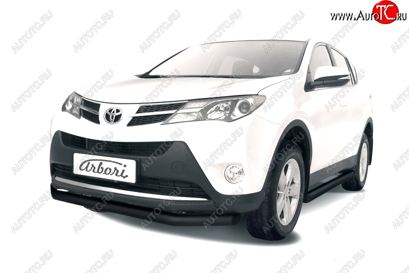 10 549 р. Защита переднего бампера (диаметр 76 мм) Arbori Toyota RAV4 XA40 5 дв. дорестайлинг (2012-2015)  с доставкой в г. Пермь
