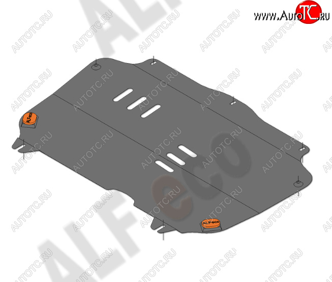 9 649 р. Защита картера двигателя и КПП Alfeco  Chevrolet Spark  M300 (2010-2015) дорестайлинг (Алюминий 4 мм)  с доставкой в г. Пермь