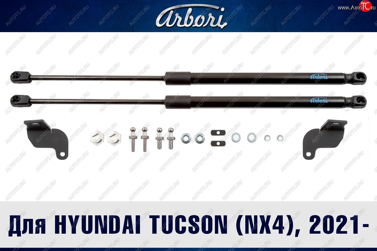3 499 р. Упоры капота Arbori  Hyundai Tucson  NX4 (2020-2022)  с доставкой в г. Пермь