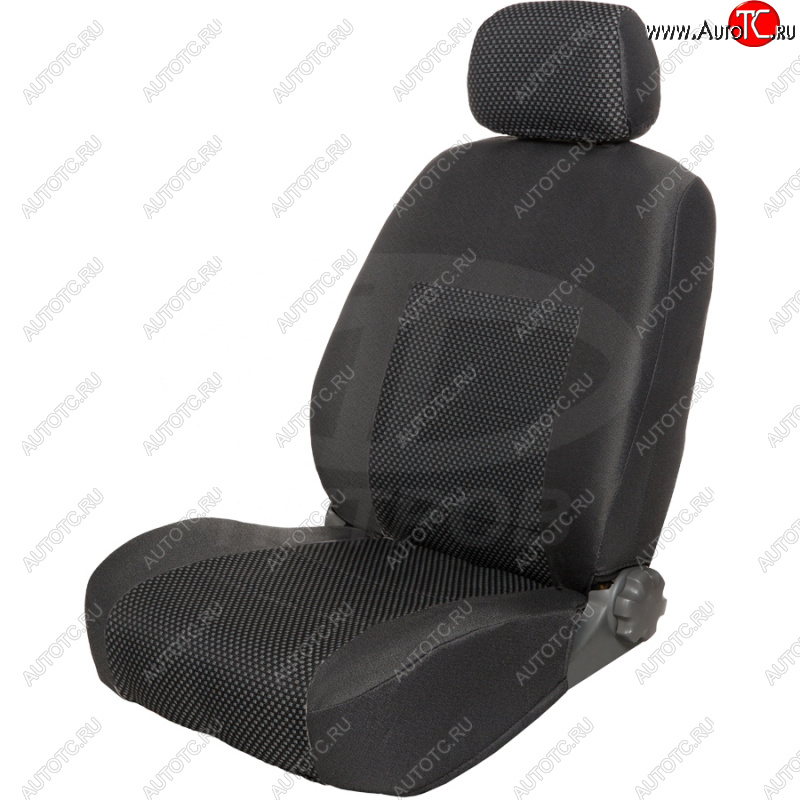2 499 р. Чехлы сидений (жаккард) Петров Пума  Ford Focus ( 2,  3) (2004-2019)  седан дорестайлинг, седан рестайлинг, седан дорестайлинг (серый)  с доставкой в г. Пермь
