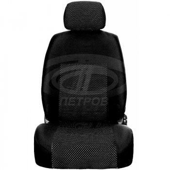 2 499 р. Чехлы сидений (жаккард, Elegance/ Elegance Plus/ Elegance Connect/ Elegance Plus) Петров ПУМА Nissan Sentra 7 B17 (2014-2017) (черный)  с доставкой в г. Пермь. Увеличить фотографию 2