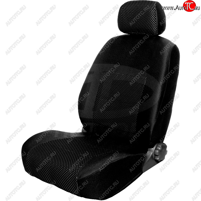 2 499 р. Чехлы сидений (жаккард) Петров Пума Ford S-Max 1 дорестайлинг (2006-2010) (черный)  с доставкой в г. Пермь
