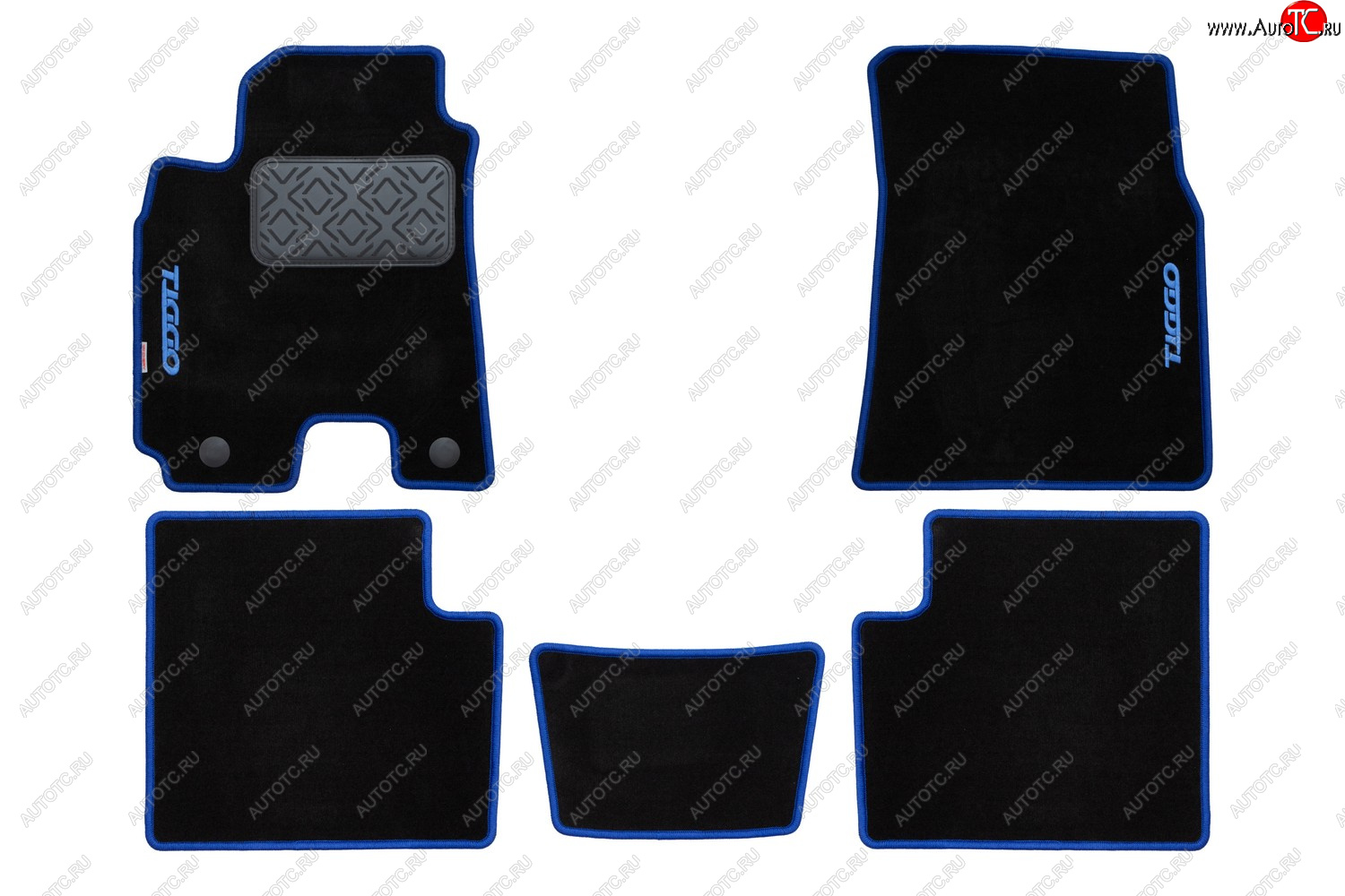 7 199 р. Коврики салона (текстиль) Element Chery Tiggo 3 (2014-2020) (Чёрные)  с доставкой в г. Пермь