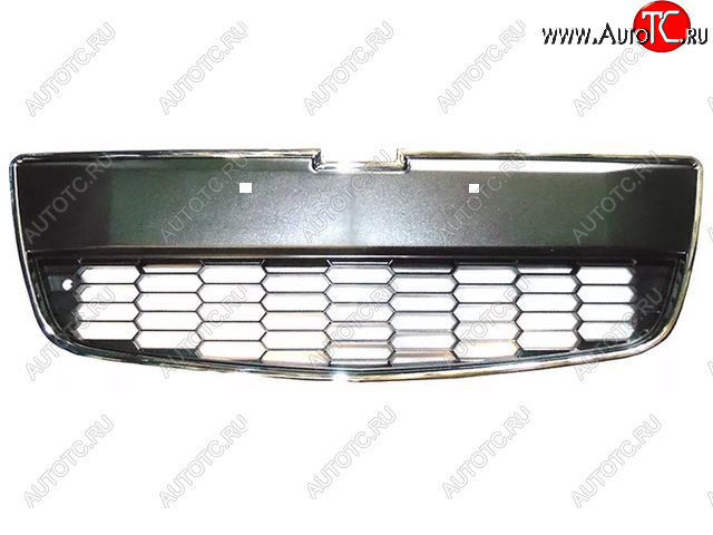 1 899 р. Решётка в передний бампер (с хром молдингом) BodyParts  Chevrolet Aveo  T300 (2011-2015) седан, хэтчбек  с доставкой в г. Пермь