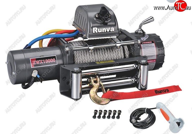 52 219 р. Лебёдка электрическая 12V 10000 lbs 4500 кг Runva Honda Stream 1 RN1,RN3  дорестайлинг (2000-2004) (Стальной трос)  с доставкой в г. Пермь