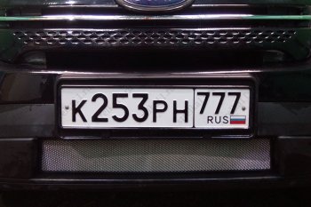 Защитная сетка радиатора в бампер (ячейка 3х7 мм, комплект) Стрелка 11 Стандарт Ford Explorer  U502 (2010-2016) дорестайлинг (хром)