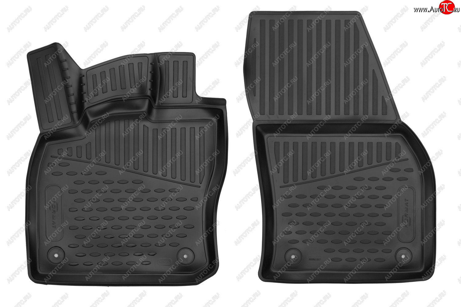 5 399 р. Коврики салона (полиуретан) Element 3D Volkswagen Caddy (2020-2025) (Чёрные)  с доставкой в г. Пермь