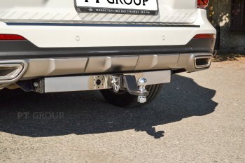 20 319 р. Фаркоп PT GROUP /съемный квадрат/ с НЕРЖ накладкой GAC GS8 2019-2022  GAC GS8 (2016-2023) (с нержавеющей накладкой)  с доставкой в г. Пермь. Увеличить фотографию 2