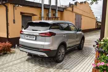 14 589 р. Фаркоп (съемный квадрат) Petroil Tuning  Geely Atlas Pro  NL3 (2019-2025)  с доставкой в г. Пермь. Увеличить фотографию 2