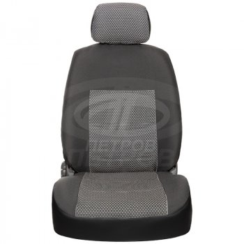 4 199 р. Чехлы сидений (экокожа-жаккард) Петров К1 Ford Focus 2 хэтчбэк 5 дв. дорестайлинг (2004-2008) (Черный)  с доставкой в г. Пермь. Увеличить фотографию 2