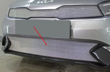           Защита радиатора KIA Cerato 2021- chrome низ KIA Cerato  4 BD (2021-2025) рестайлинг седан (цвет: хром)