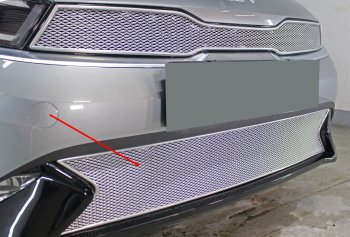           Защита радиатора KIA Cerato 2021- chrome низ PREMIUM KIA Cerato  4 BD (2021-2025) рестайлинг седан (цвет: хром)