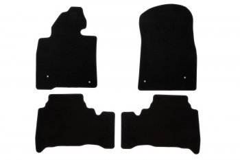Коврики салона (текстиль) Klever Econom Toyota Land Cruiser 200 2-ой рестайлинг (2015-2021) (Чёрные)