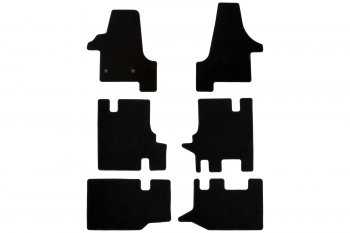 Коврики салона (текстиль) Klever Econom Volkswagen Transporter T5 рестайлинг (2009-2015) (Чёрные)